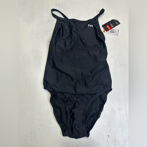TYR Other - TYR Solid Diamondfit Black One Piece Swimsuit Size 34 NWT Chlorine Resist